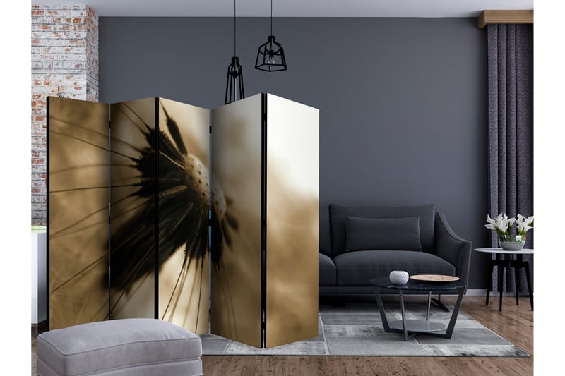 Rumsavdelare - dandelion - sepia II 225x172 - Artgeist sp. z o. o. - Inredning & dekor - Dekor & inredningsdetaljer - Rumsavdelare