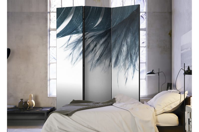 Rumsavdelare Dark Blue Feather 135x172 - Artgeist sp. z o. o. - Inredning & dekor - Dekor & inredningsdetaljer - Rumsavdelare