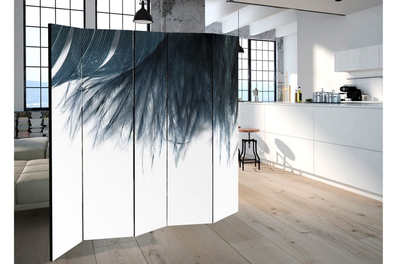 Rumsavdelare Dark Blue Feather 225x172 - Artgeist sp. z o. o. - Inredning & dekor - Dekor & inredningsdetaljer - Rumsavdelare