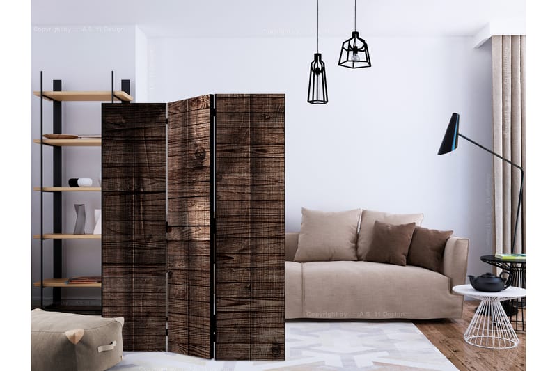 RUMSAVDELARE Dark Brown Boards 135x172 cm - Artgeist sp. z o. o. - Inredning & dekor - Dekor & inredningsdetaljer - Rumsavdelare