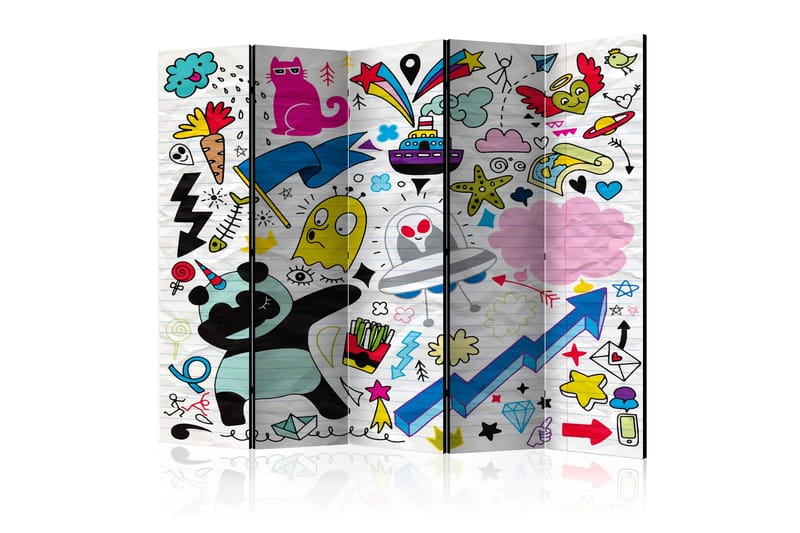 Rumsavdelare Energetic Panda II 225x172 cm - Artgeist sp. z o. o. - Inredning & dekor - Dekor & inredningsdetaljer - Rumsavdelare