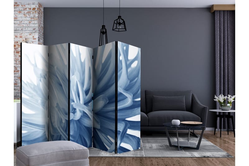 Rumsavdelare - Flower - blue dahlia II 225x172 - Artgeist sp. z o. o. - Inredning & dekor - Dekor & inredningsdetaljer - Rumsavdelare