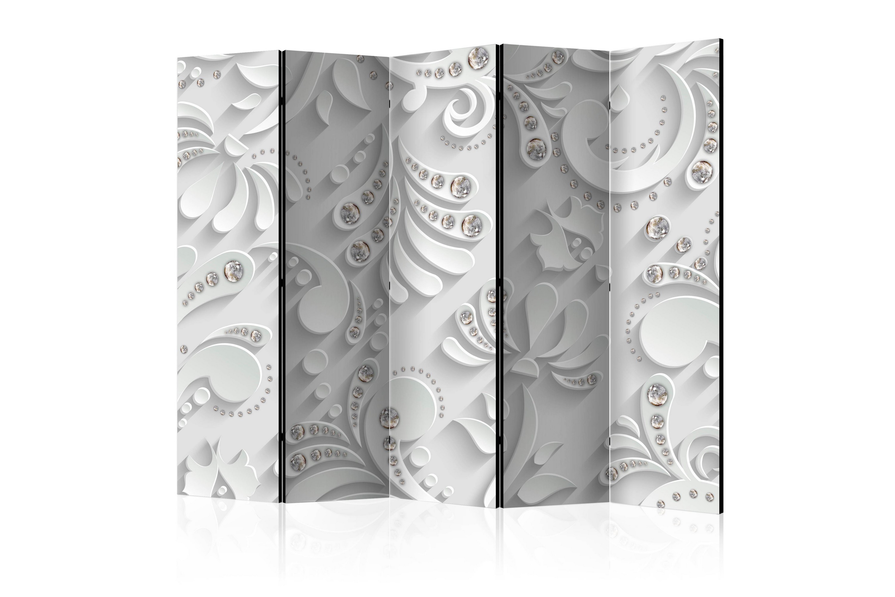 RUMSAVDELARE Flowers with Crystals II 225x172 cm - Artgeist sp. z o. o.