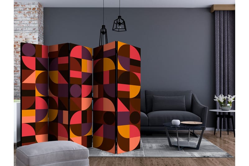 Rumsavdelare Geometric Mosaic Red II 225x172 cm - Artgeist sp. z o. o. - Inredning & dekor - Dekor & inredningsdetaljer - Rumsavdelare