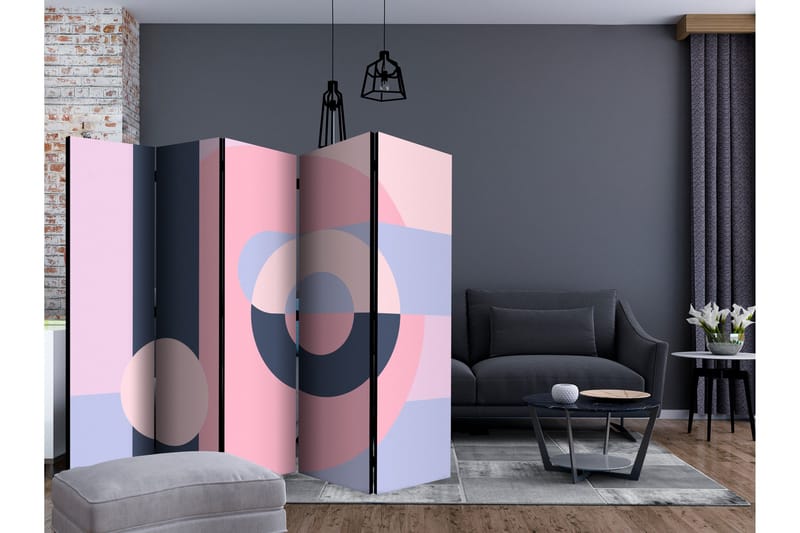 Rumsavdelare - Geometric Wreath (Violet) II 225x172 - Artgeist sp. z o. o. - Inredning & dekor - Dekor & inredningsdetaljer - Rumsavdelare