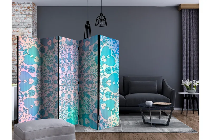 Rumsavdelare Girly Mandala Blue II 225x172 cm - Artgeist sp. z o. o. - Inredning & dekor - Dekor & inredningsdetaljer - Rumsavdelare