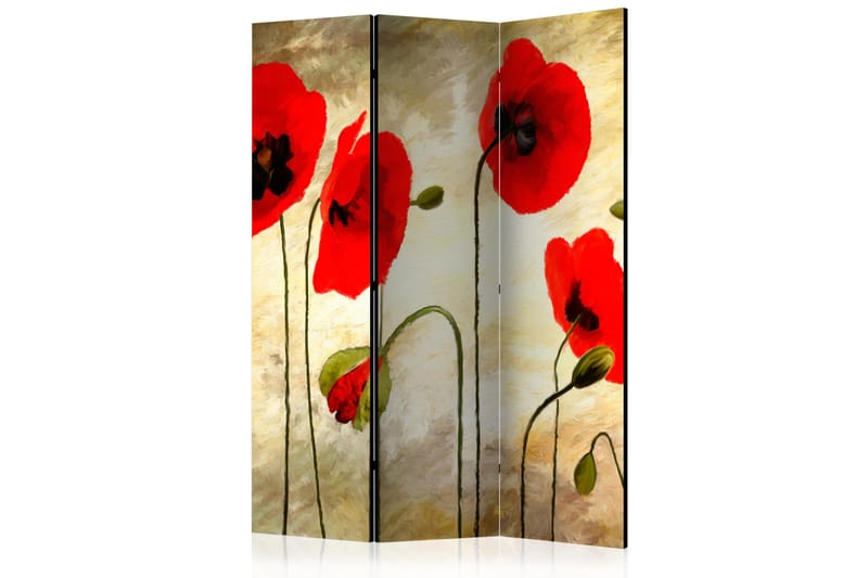 RUMSAVDELARE Golden Field Of Poppies 135x172 - Artgeist sp. z o. o. - Rumsavdelare