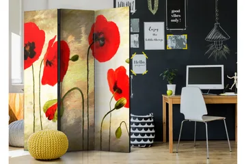 Rumsavdelare Golden Field Of Poppies 135x172 - Artgeist sp. z o. o. - Inredning & dekor - Dekor & inredningsdetaljer - Rumsavdelare