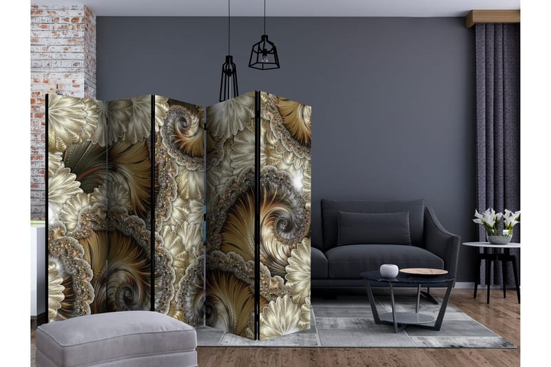 Rumsavdelare Golden Hand-Held Fans II 225x172 cm - Artgeist sp. z o. o. - Inredning & dekor - Dekor & inredningsdetaljer - Rumsavdelare