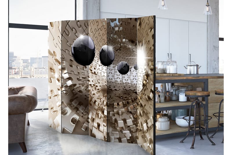 Rumsavdelare Golden Jigsaw 225x172 - Artgeist sp. z o. o. - Inredning & dekor - Dekor & inredningsdetaljer - Rumsavdelare