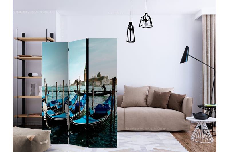 Rumsavdelare Gondolas on the Grand Canal, Venice 135x172 cm - Artgeist sp. z o. o. - Inredning & dekor - Dekor & inredningsdetaljer - Rumsavdelare