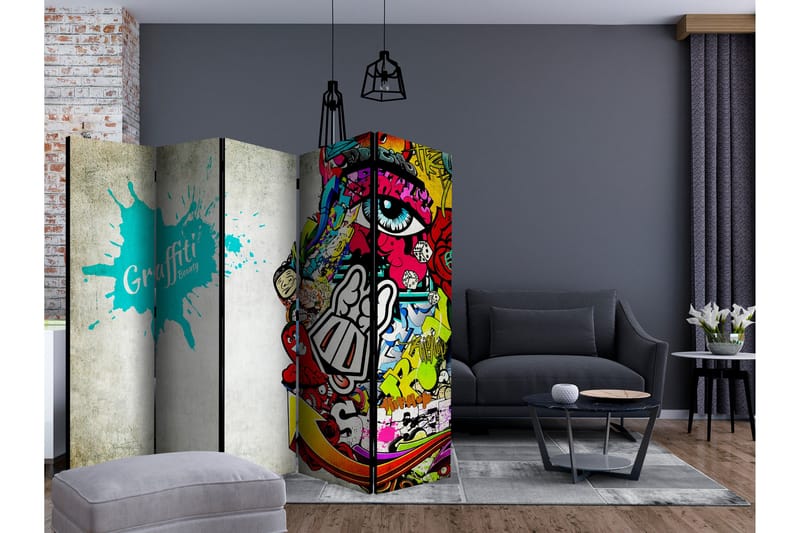 Rumsavdelare - Graffiti beauty II 225x172 - Artgeist sp. z o. o. - Inredning & dekor - Dekor & inredningsdetaljer - Rumsavdelare