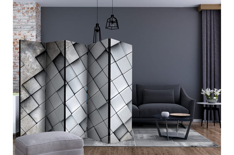 Rumsavdelare - Gray background 3D II 225x172 - Artgeist sp. z o. o. - Inredning & dekor - Dekor & inredningsdetaljer - Rumsavdelare