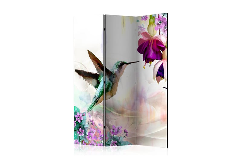 RUMSAVDELARE Hummingbirds And Flowers 135x172 - Artgeist sp. z o. o. - Inredning & dekor - Dekor & inredningsdetaljer - Rumsavdelare