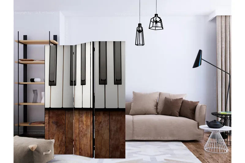 Rumsavdelare Inspired by Chopin - Mahogany 135x172 cm - Artgeist sp. z o. o. - Inredning & dekor - Dekor & inredningsdetaljer - Rumsavdelare