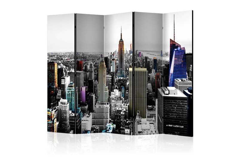 RUMSAVDELARE Iridescent Skyscrapers II 225x172 cm - Artgeist sp. z o. o. - Inredning & dekor - Dekor & inredningsdetaljer - Rumsavdelare