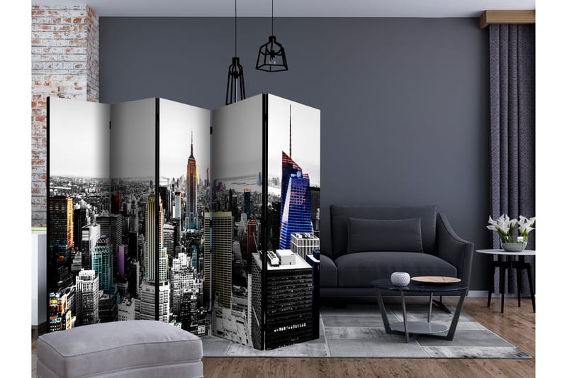 RUMSAVDELARE Iridescent Skyscrapers II 225x172 cm - Artgeist sp. z o. o. - Inredning & dekor - Dekor & inredningsdetaljer - Rumsavdelare
