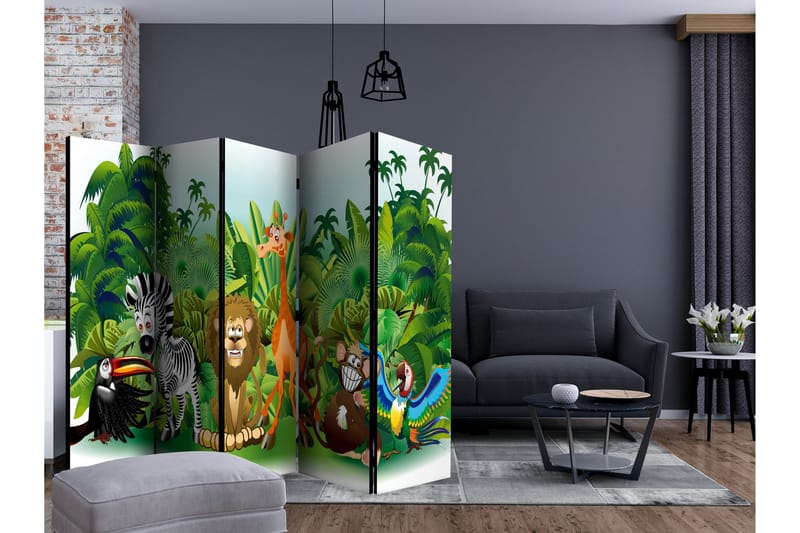 Rumsavdelare - Jungle Animals II 225x172 - Artgeist sp. z o. o. - Inredning & dekor - Dekor & inredningsdetaljer - Rumsavdelare
