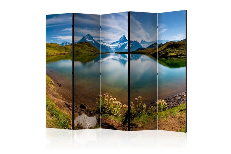 RUMSAVDELARE Lake with Mountain Reflection 225x172 cm - Artgeist sp. z o. o. - Inredning & dekor - Dekor & inredningsdetaljer - Rumsavdelare