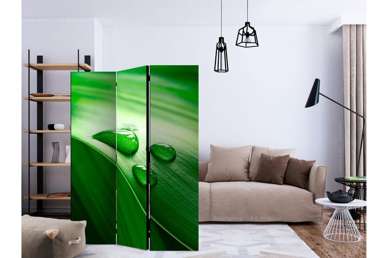 Rumsavdelare - Leaf and three drops of water 135x172 - Artgeist sp. z o. o. - Inredning & dekor - Dekor & inredningsdetaljer - Rumsavdelare