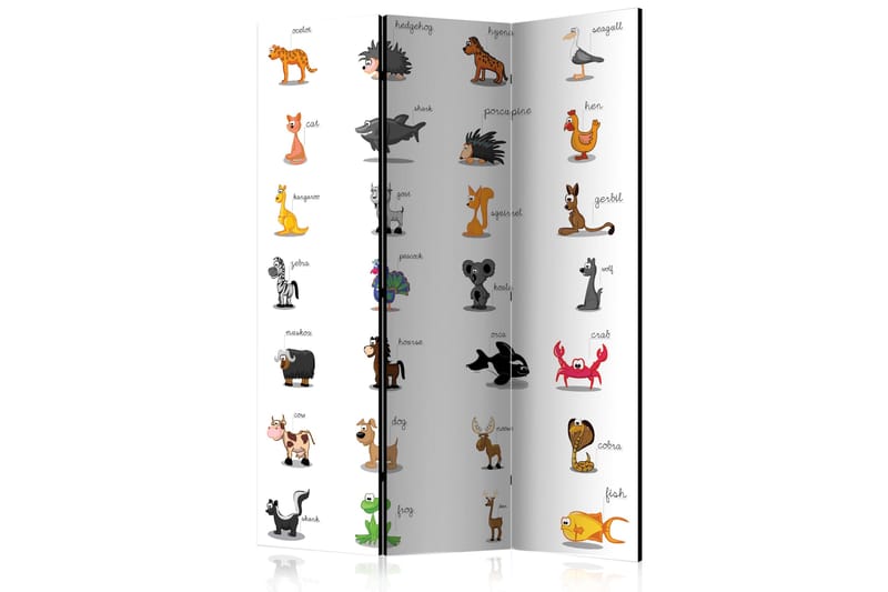 RUMSAVDELARE Learning by Playing Animals 135x172 cm - Artgeist sp. z o. o. - Inredning & dekor - Dekor & inredningsdetaljer - Rumsavdelare