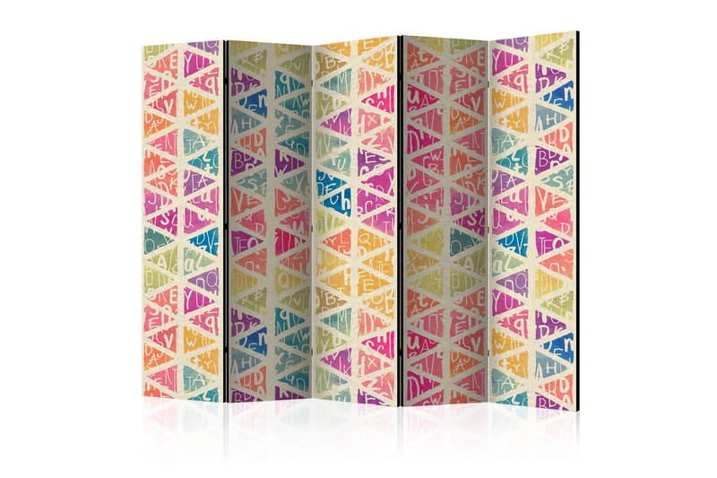 RUMSAVDELARE Letters and Triangles II 225x172 cm - Artgeist sp. z o. o. - Inredning & dekor - Dekor & inredningsdetaljer - Rumsavdelare