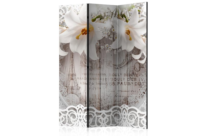 RUMSAVDELARE Lilies and Quilted Background 135x172 cm - Artgeist sp. z o. o. - Inredning & dekor - Dekor & inredningsdetaljer - Rumsavdelare