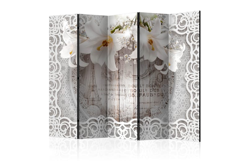 RUMSAVDELARE Lilies and Quilted Background II 225x172 cm - Artgeist sp. z o. o. - Inredning & dekor - Dekor & inredningsdetaljer - Rumsavdelare