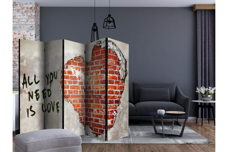 Rumsavdelare - Love is all you need II 225x172 - Artgeist sp. z o. o. - Inredning & dekor - Dekor & inredningsdetaljer - Rumsavdelare