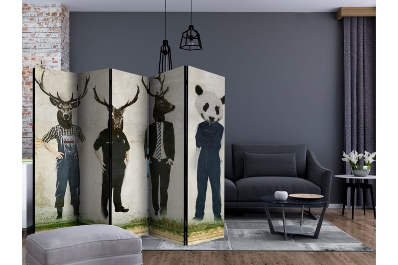 RUMSAVDELARE Man Or Animal? II 225x172 cm - Artgeist sp. z o. o. - Inredning & dekor - Dekor & inredningsdetaljer - Rumsavdelare