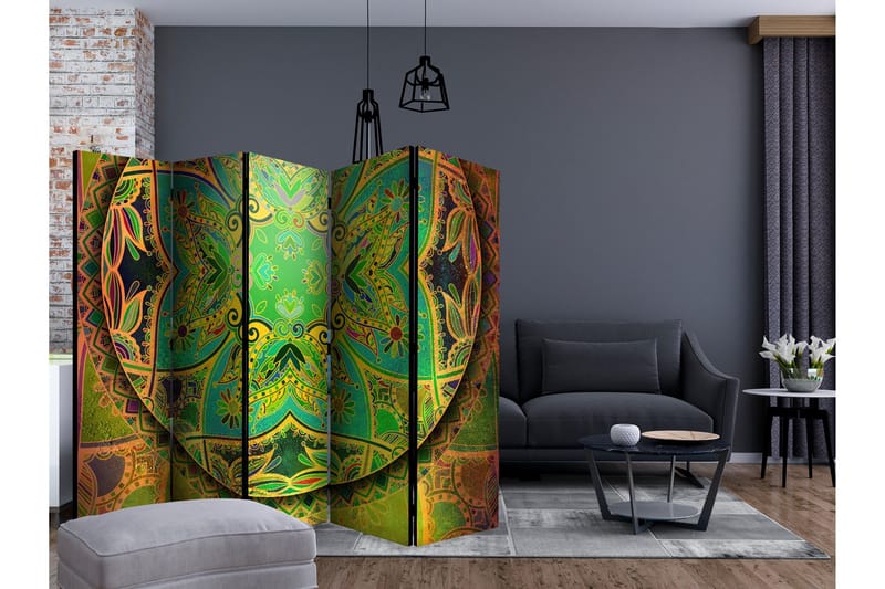 Rumsavdelare - Mandala: Emerald Fantasy II 225x172 - Artgeist sp. z o. o. - Inredning & dekor - Dekor & inredningsdetaljer - Rumsavdelare