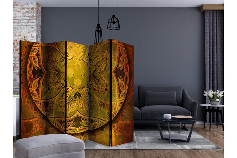 Rumsavdelare - Mandala: Golden Poem II 225x172 - Artgeist sp. z o. o. - Inredning & dekor - Dekor & inredningsdetaljer - Rumsavdelare