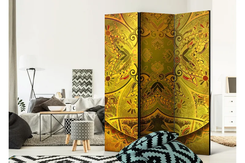 Rumsavdelare Mandala: Golden Power I 135x172 cm - Artgeist sp. z o. o. - Inredning & dekor - Dekor & inredningsdetaljer - Rumsavdelare