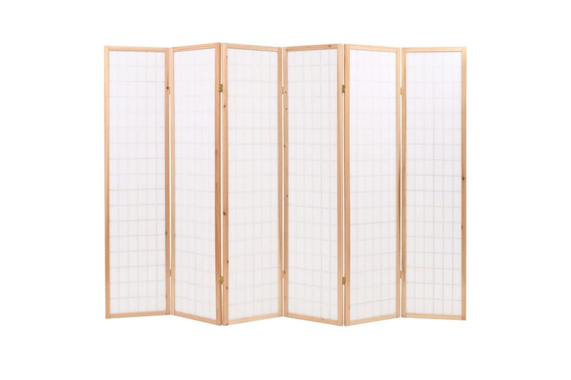 Rumsavdelare med 6 paneler japansk stil 240x170 cm naturlig - Rumsavdelare