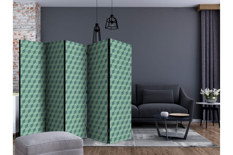 RUMSAVDELARE Monochromatic Cubes II 225x172 cm - Artgeist sp. z o. o. - Inredning & dekor - Dekor & inredningsdetaljer - Rumsavdelare