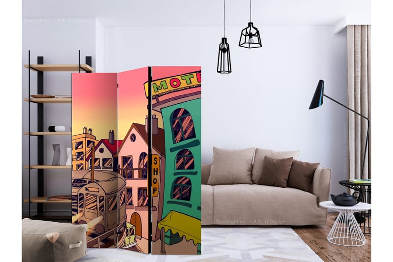 Rumsavdelare Morning in a City 135x172 cm - Artgeist sp. z o. o. - Inredning & dekor - Dekor & inredningsdetaljer - Rumsavdelare