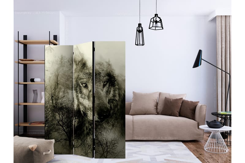 RUMSAVDELARE Mountain Predator Beige 135x172 cm - Artgeist sp. z o. o. - Inredning & dekor - Dekor & inredningsdetaljer - Rumsavdelare