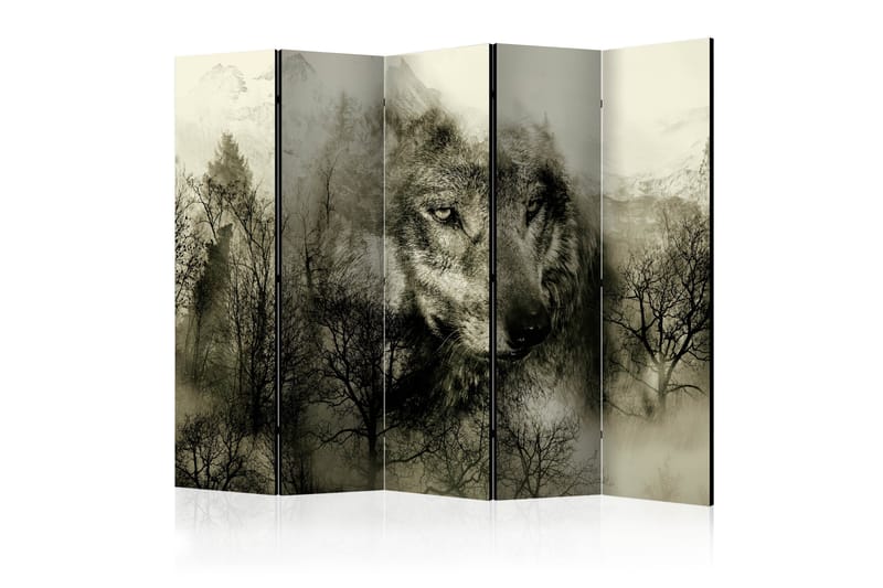 RUMSAVDELARE Mountain Predator Beige II 225x172 cm - Artgeist sp. z o. o. - Rumsavdelare