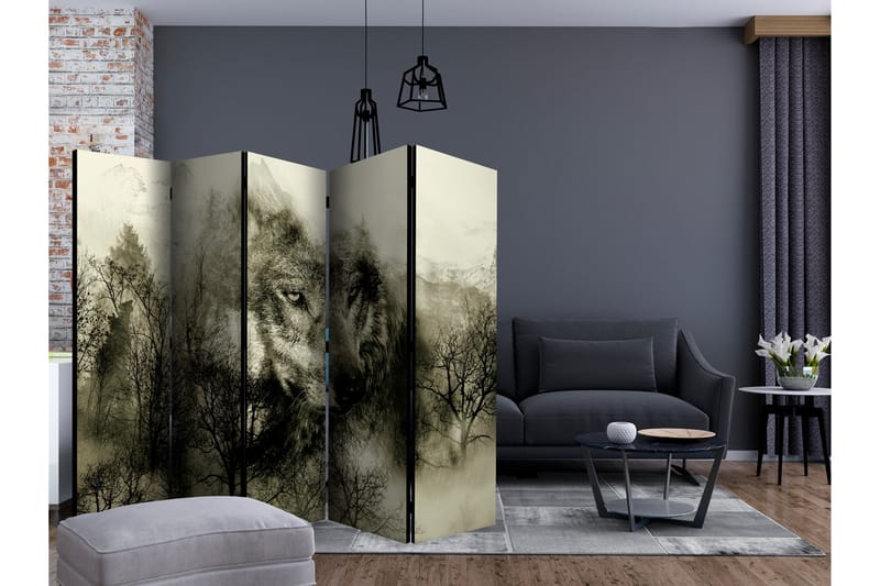 RUMSAVDELARE Mountain Predator Beige II 225x172 cm - Artgeist sp. z o. o. - Rumsavdelare