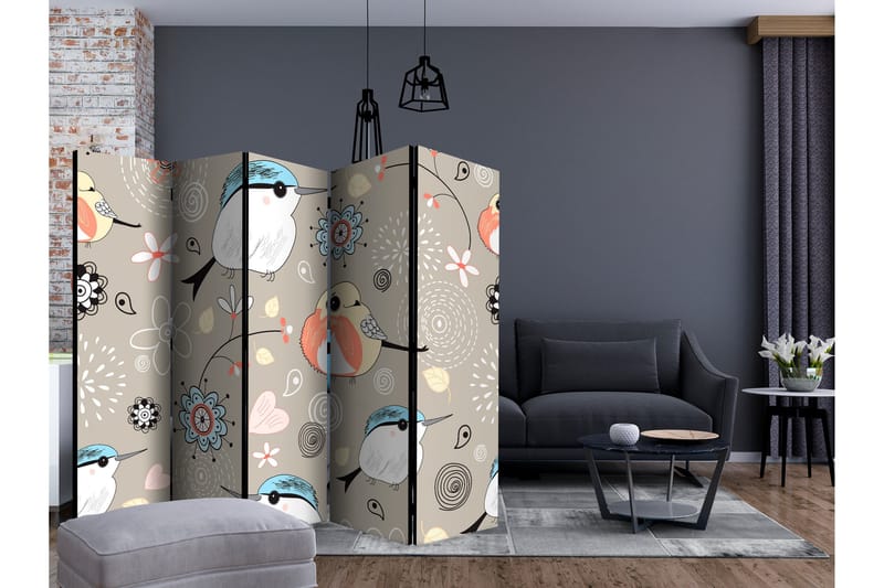 Rumsavdelare Natural Pattern with Birds II 225x172 cm - Artgeist sp. z o. o. - Inredning & dekor - Dekor & inredningsdetaljer - Rumsavdelare