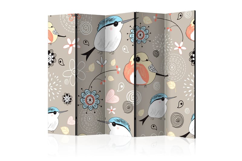 Rumsavdelare Natural Pattern with Birds II 225x172 cm - Artgeist sp. z o. o. - Inredning & dekor - Dekor & inredningsdetaljer - Rumsavdelare