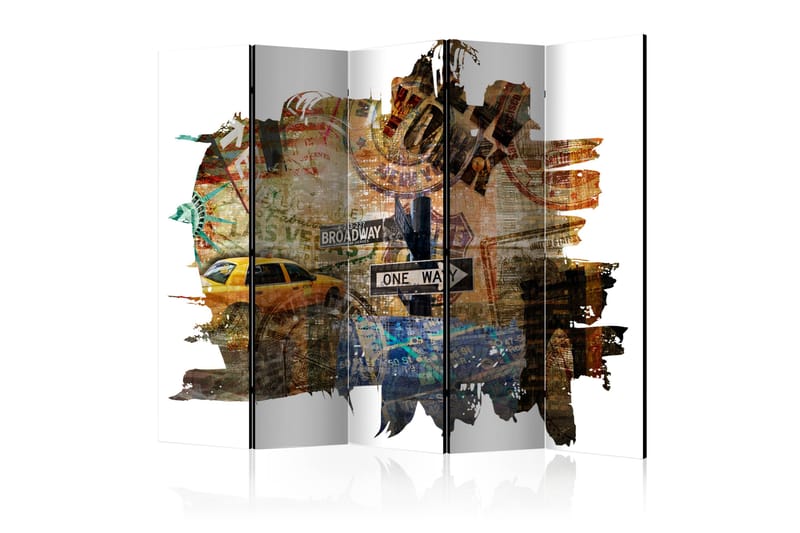 RUMSAVDELARE New York Collage II 225x172 cm - Artgeist sp. z o. o. - Inredning & dekor - Dekor & inredningsdetaljer - Rumsavdelare