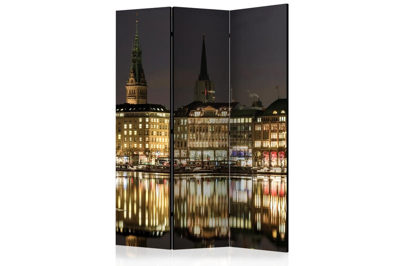 RUMSAVDELARE Night in Hamburg 135x172 cm - Artgeist sp. z o. o. - Inredning & dekor - Dekor & inredningsdetaljer - Rumsavdelare