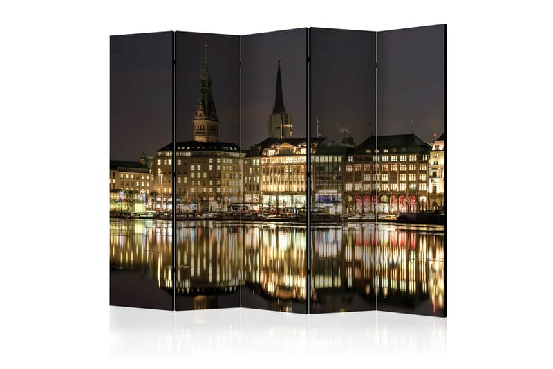 RUMSAVDELARE Night in Hamburg II 225x172 cm - Artgeist sp. z o. o. - Inredning & dekor - Dekor & inredningsdetaljer - Rumsavdelare