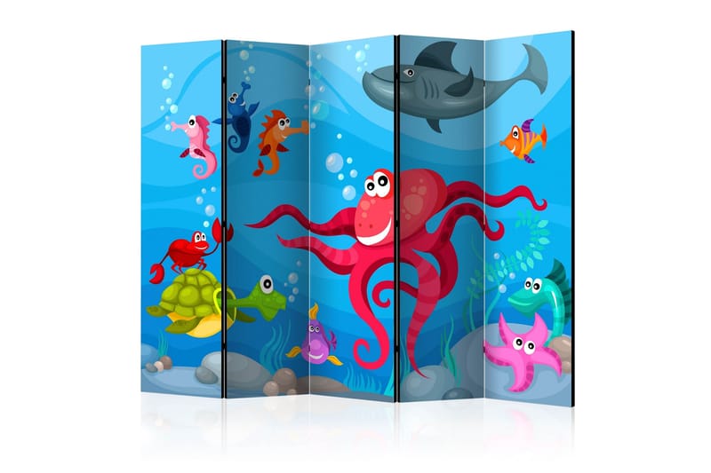 Rumsavdelare - Octopus and shark II 225x172, Artgeist sp. z o. o.