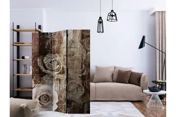 Rumsavdelare - Old Wood & Roses 135x172 - Artgeist sp. z o. o. - Inredning & dekor - Dekor & inredningsdetaljer - Rumsavdelare