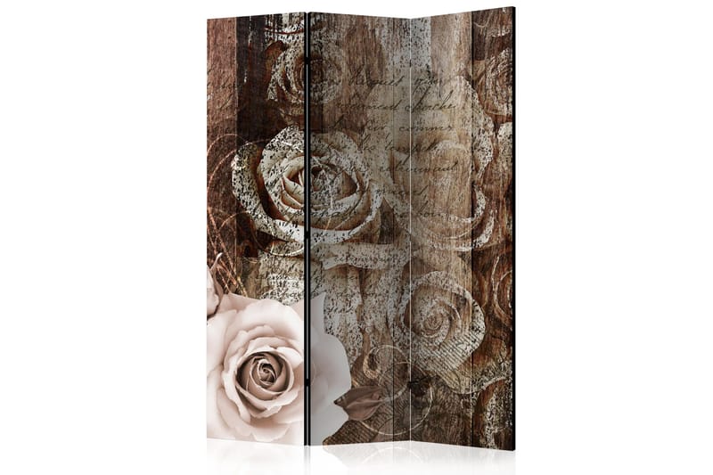 Rumsavdelare - Old Wood & Roses 135x172 - Artgeist sp. z o. o. - Inredning & dekor - Dekor & inredningsdetaljer - Rumsavdelare