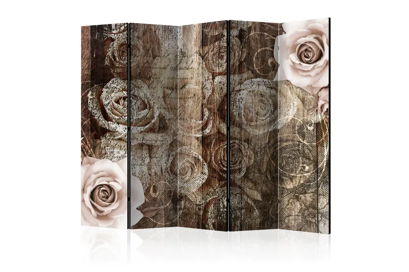 Rumsavdelare - Old Wood & Roses II 225x172 - Artgeist sp. z o. o. - Inredning & dekor - Dekor & inredningsdetaljer - Rumsavdelare