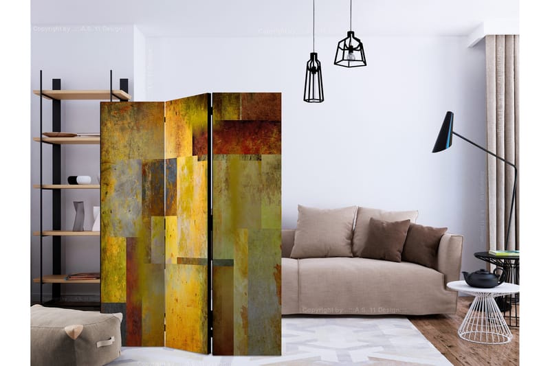 Rumsavdelare - Orange Hue of Art Expression  135x172 - Artgeist sp. z o. o. - Inredning & dekor - Dekor & inredningsdetaljer - Rumsavdelare