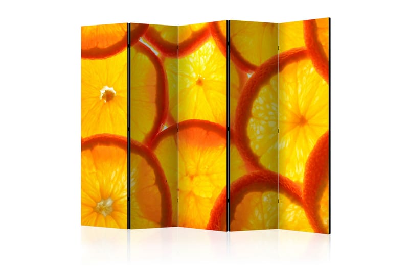 RUMSAVDELARE Orange Slices II 225x172 cm - Artgeist sp. z o. o. - Rumsavdelare
